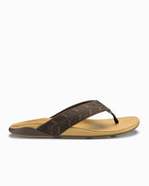 Men's OluKai Tuahine Palm Sandals - Dark Java