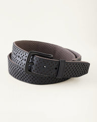 Cushion-Back Perforated Belt - Black