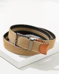 Big & Tall Reversible Stretch Cord Belt - Khaki