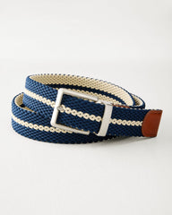 Big & Tall Reversible Stretch Webbed Belt - Navy/Tan