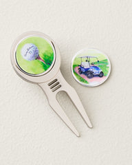 Divot Repair Tool & Ball Marker Set - Multicolor