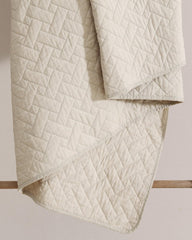 Raffia Solid 3-Piece Full/Queen Quilt Set - Beige