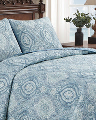 Turtle Cove 3-Piece Full/Queen Quilt Set - Caribbean Sea