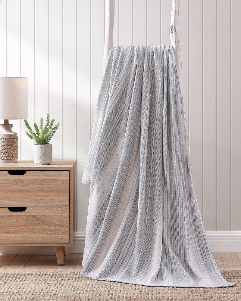 Sandy Shore Stripe Dune King Blanket - Dune