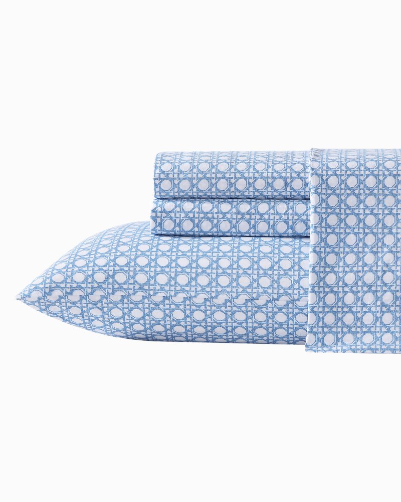 Diamond Isle 4-Piece King Sheet Set - Blue