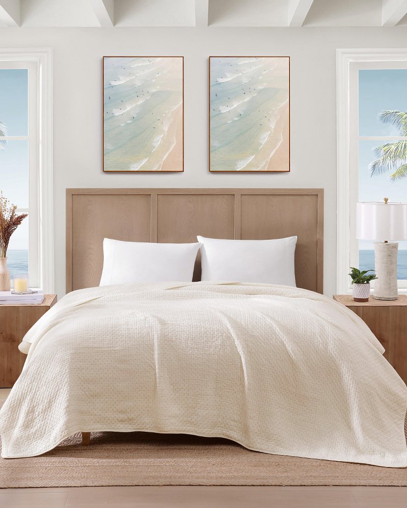 Island Estate Ventura Full/Queen Quilt Blanket - Ivory