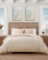 Island Estate Beachside Blooms 3-Piece King Duvet Cover Set - Beige