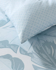 Palm Serenity Reversible 5-Piece Full/Queen Comforter Set - Blue