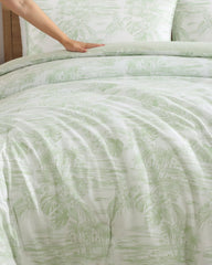 Beach Toile Reversible 3-Piece King Comforter Set - Pistachio Green