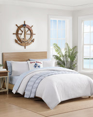Iconic Marlin 4-Piece Queen Sheet Set - Blue/Red