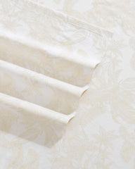 Legacy Fronds 4-Piece Queen Sheet Set - White/Lt Beige