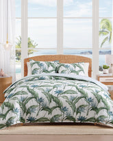 Birds of Paradise Reversible 3-Piece King Comforter Set - Blue/Greenblue