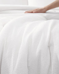Pebble Texture Reversible 3-Piece Full/Queen Comforter Set - White
