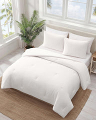 Pebble Texture Reversible 3-Piece Full/Queen Comforter Set - White