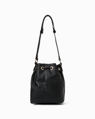 André Assous Bella Convertible Leather Bucket Bag - Black
