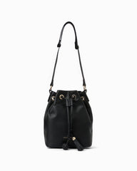 André Assous Bella Convertible Leather Bucket Bag - Black