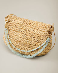 Layered & Beaded Bag Chain - Mint