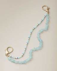 Layered & Beaded Bag Chain - Mint