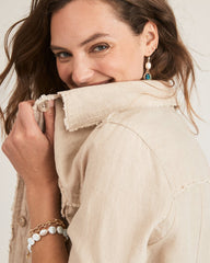 Rose Coast Link & Pearl Bracelet Set - Gold