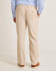 Big & Tall Latigo Beach Linen-Blend Flat-Front Pants - Stone Khaki