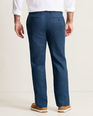 Big & Tall Latigo Beach Linen-Blend Flat-Front Pants - Navy