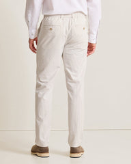 Big & Tall Nova Wave Stretch-Seersucker Sand Stripe Pants - Stone Khaki
