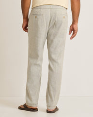 Big & Tall Beach Coast Stretch-Linen E-Waist Pants - Beach