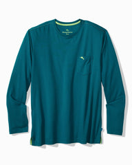 Big & Tall Bali Skyline Long-Sleeve T-Shirt - Dark Blue Lagoon