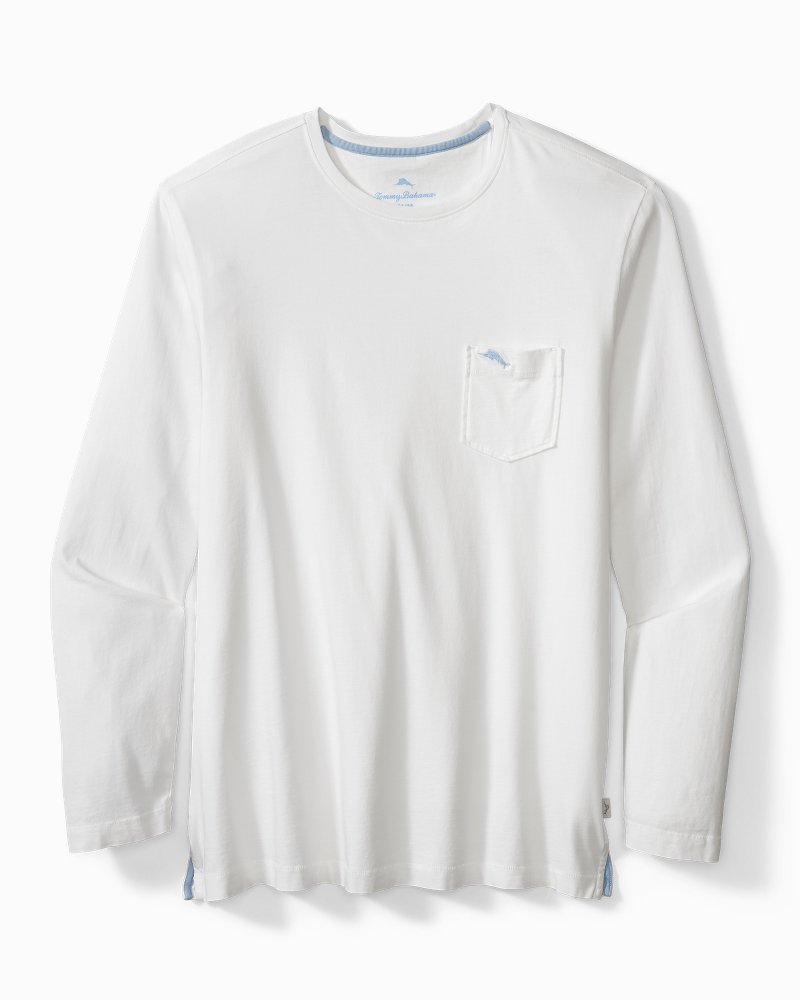 Big & Tall Bali Skyline Long-Sleeve T-Shirt - White
