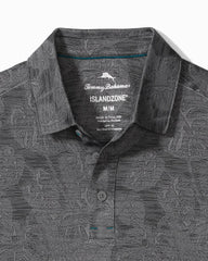 Big & Tall Palm Coast Tropic Fade IslandZone® Polo - Onyx