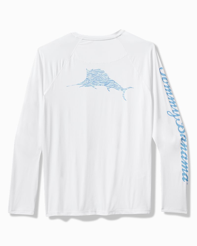 Big & Tall Chill Time Surf IslandZone Rash Guard - White