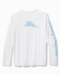 Big & Tall Chill Time Surf IslandZone Rash Guard - White