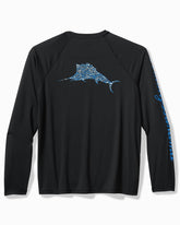 Big & Tall Chill Time Surf IslandZone Rash Guard - Jet Black