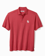 Big & Tall Collegiate Bay Stripe IslandZone Polo - Oklahoma