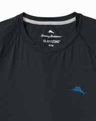 Big & Tall Chill Time Surf IslandZone Short-Sleeve Rash Guard - Jet Black