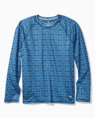 Big & Tall Tidal Dye Crew Long-Sleeve IslandZone Shirt - Starry Night