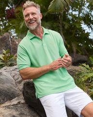 Big & Tall Emfielder Icon Polo - Light Neptune Green