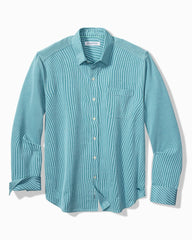 Big & Tall San Lucio Sol Stripe Stretch Knit Shirt - Tourmaline Glaze