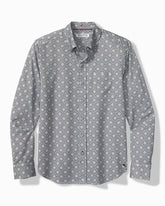 Big & Tall San Lucio Mira Mosaic Stretch Knit Shirt - Light Ash