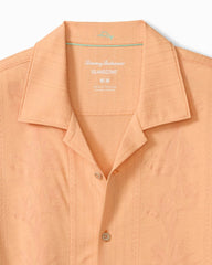 Big & Tall Palm Fresco Beach Border IslandZone® Camp Shirt - Peach Parrot