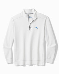 Big & Tall Montego Beach Half-Zip Sweatshirt - White