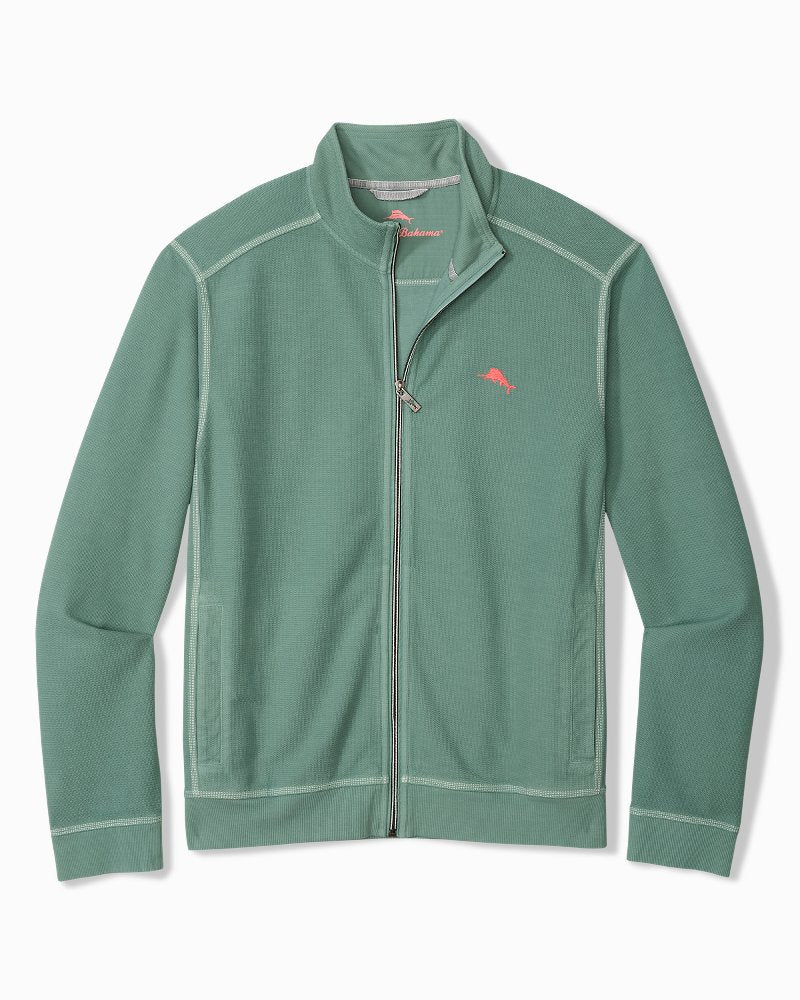 Big & Tall Montego Beach Full-Zip Sweatshirt - Dark Spa