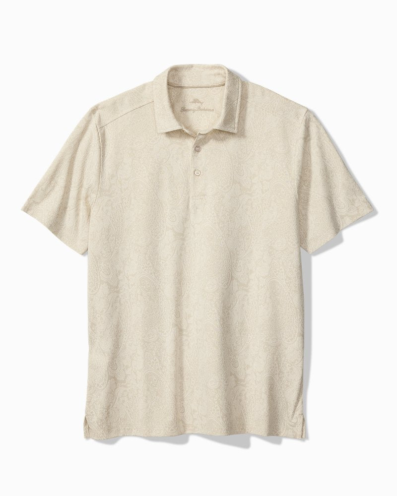 Big & Tall Palisades Paisley Polo - Oyster