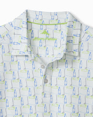 Big & Tall Emfielder Caddies & Cocktails IslandZone Polo - White