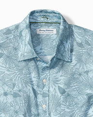 Big & Tall San Lucio Villa Evora Stretch Knit Shirt - Sea Ice