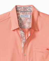 Big & Tall San Lucio Valega Happy Hour Stretch Knit Shirt - Dark Coral