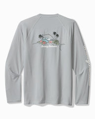 Big & Tall Chill Time Bay IslandZone Long-Sleeve Rash Guard - Ultimate Gray