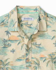 Big & Tall San Lucio Tides Mirage Stretch Knit Polo - Tanned Cream