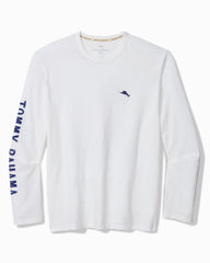 Big & Tall Piña Cabana Long-Sleeve Lux T-Shirt - White