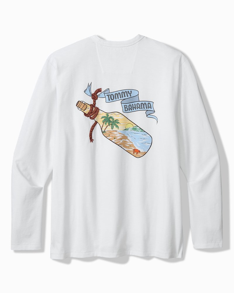 Big & Tall Paradise in a Bottle Lux Long-Sleeve T-Shirt - White